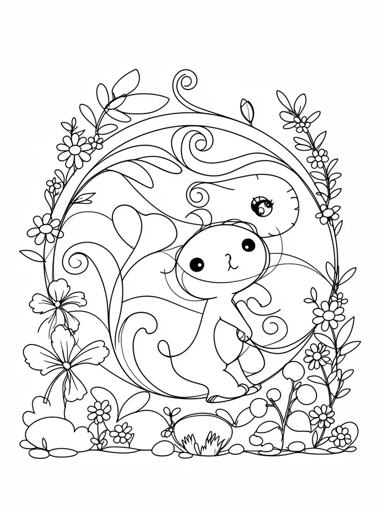 Coloriage Nature mignon à imprimer