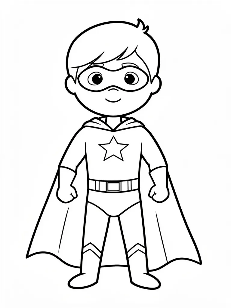 Coloriage Super-héros facile à imprimer