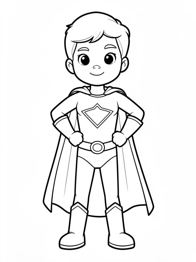 Coloriage Super-héros facile à imprimer