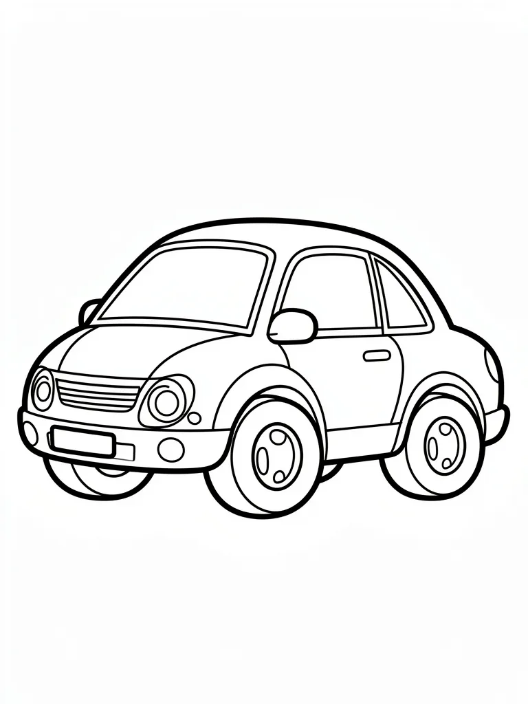 Coloriage Voitures mignon à imprimer