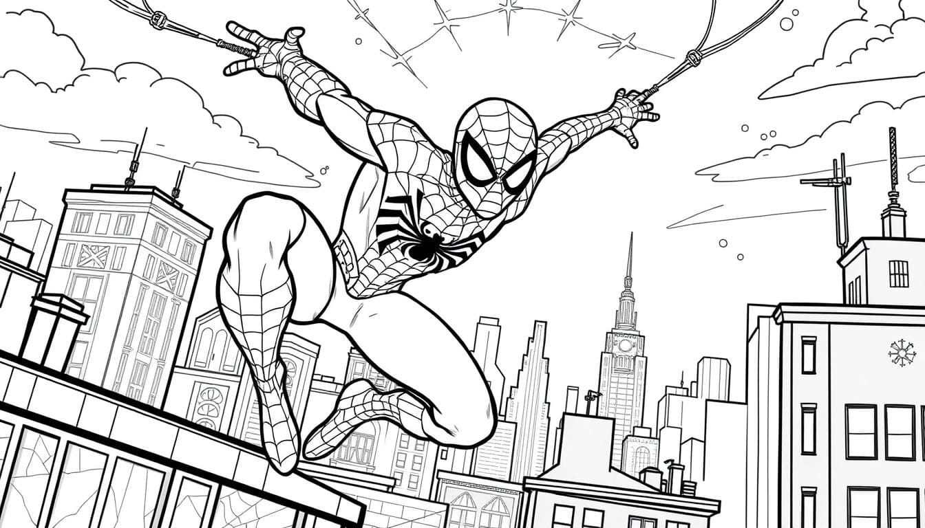 coloriage spiderman amusez vous avec le super heros